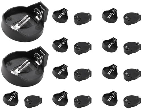 Qyrugcxs 3V CR2032 CR2025 button cell battery holder adapter black 20 pieces