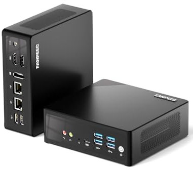 FANPEEC Mini Ordinateur N150, 16 Go DDR5 RAM 256 Go NVMe SSD, WiFi5, BT4.2, Mini PC Windows 11 Pro avec 6×USB, TPM 2.0, Petit Ordinateur Compatible avec Linux/Ubuntu pour l'entreprise et Le Domicile