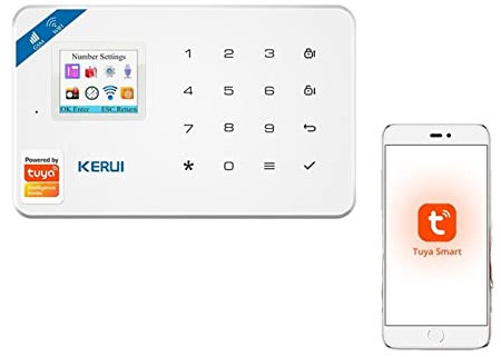 Kit Alarma Casa, Panel de control W181 Tuya Wifi gsm Inicio Burglar Security System System Door Window Sensor Detector de movimiento Protección contra incendios(WIFI GSM Panel)
