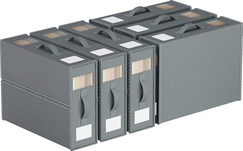 WANGIRL 6 Piezas Caja Organizador Sabanas Armario, Organizador Armario Ropa Plegable, Caja de Almacenamiento que se Puede Guardar Debajo de la Cama o en un Cajón - Gris Oscuro