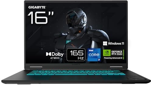 Gigabyte Gaming A16 Laptop – 16, 165Hz WUXGA, Intel Core i7-13620H, RTX 4050, 16GB DDR5 5200MHz, 1TB Gen4 SSD, Windows 11 Home, 2 Jahre Garantie, Dolby Atmos, Gaming A16 CMHI2DE894SH