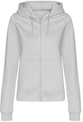 AWDis Womens/Ladies College Heather Full Zip Hoodie (L) (Heather Grey)