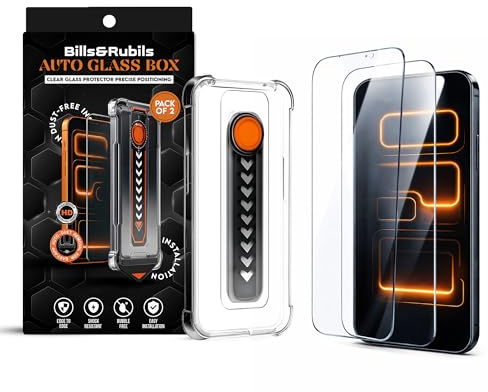 Bills&Rubils 2 Pack iPhones 17/iPhone 16 Pro Screen Protector/Glass Protector, Tempered Glass for iPhones 17/16 Pro, HD Clear 9H Anti-Scratch Film, Case Friendly, Easy Install Glass Shield