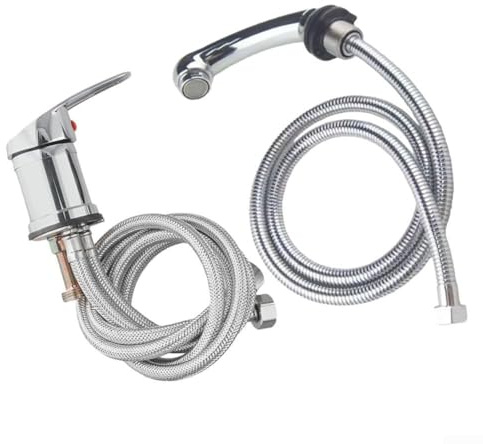 Set Miscelatore monocomando e doccetta per lavello da Barbiere