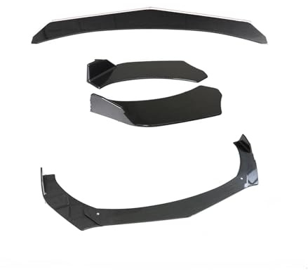 Auto Heckspoiler Für MINI Für Cooper Für R53 R56 R58 Für R60 F56 Für F60 Außen Trim Splitter Diffusor Körper Kit Front Stoßstange Lip Spoiler Spoilerlippe(Kohlenstoff-Look)