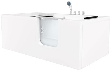 Seniorenwanne mit Tür S15-TH-R 85x160cm Thermostat-Armatur