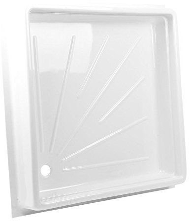 set per piatto della doccia per roulotte e camper, con scarico (L x P x H) 68 x 68 x 10 cm, plastica ABS, bianco
