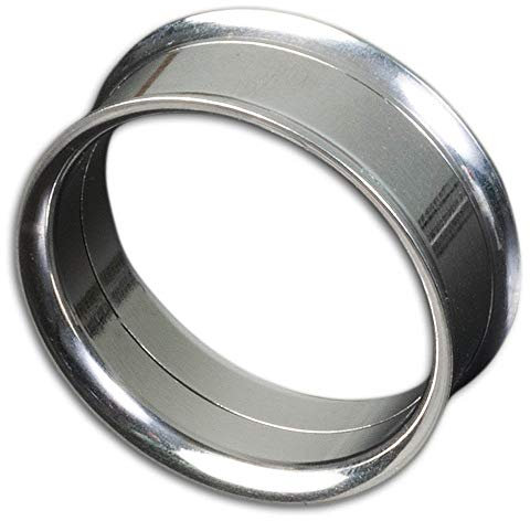 viva-adorno® 1 Stück Edelstahl Tunnel mit Innengewinde Größe 4-30mm Z155, Silber 20mm