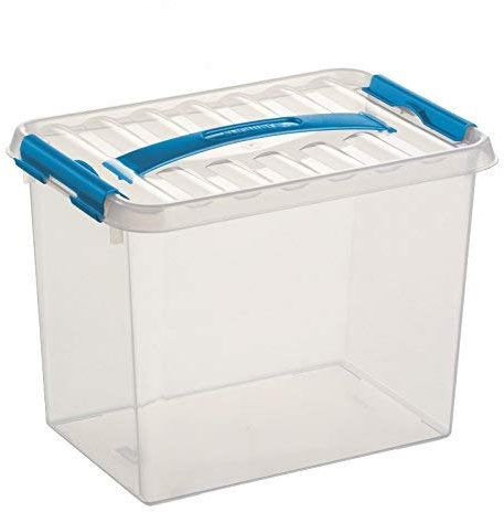 SUNWARE Q-Line Box - 9 Liter - 30 x 20 x 22 cm - transparent/blau
