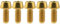Ruifu M4 x 8 15 20 mm Titan Kegelkopfschrauben Schrauben Steigung 0,6 mm für Fahrrad/Motorrad Gr5 Ti 5 Stück (M4 x 8 mm, Gold)