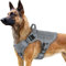 rabbitgoo No Pull Hundegeschirr Mittlere Grosse Hunde, Taktische Brustgeschirr mit MOLLE Griff Metallschnallen, Atmungsaktiv Militär Sicherheitsgeschirr, Verstellbares Gepolstert Hundeweste, L Grau