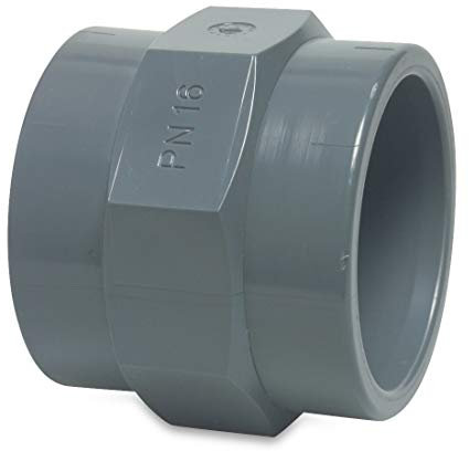 Mega 0110817 - Gewindemuffe PVC-U 20 mm x 1/2 Zoll Klebemuffe x Innengewinde 10 bar Grau