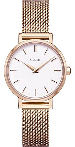 CLUSE Femmes Analogique Quartz Montre avec Bracelet en Or CW0101211003
