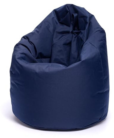 Ecopuf - Sako Pouf Sessel Outdoor - Sitzsack Kinderzimmer - Robuster Stoffsack - Entspannungssessel - Wohnungseinrichtung - Sessel Größe XL - 85x135cm, Blau Nc8