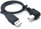 Câble adaptateur USB vers imprimante - USB 2.0 A mâle vers B, 90° - 480 Mbit/s - Haute vitesse - Adaptateur filaire/sans fil - Cordon de rallonge (droite) - 1,5 m