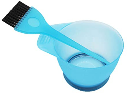 Liummrcy 1 Juego de brochas y Cuencos para teñir el Cabello, Juego de Cuencos para Mezclar Pinceles para teñir el Pelo, Kit de Cuencos para Mezclar tintes de Pelo, aplicador de coloración (Azul)