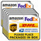 Paket Lieferung Schild Aufkleber – (Packung mit 10 Stück) 20,3 x 25,4 cm große Leave Here Drop Box Anleitung für FedEx Amazon Dhl Ups USPS laminierter Vinyl-Aufkleber