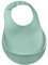 BÉABA Babero de Silicona para Bebé, Impermeable, Ajustable, varias muescas, Flexible y Ligero, Ultrasuave, Fácil de limpiar, Fondo ancho para capturar los alimentos, verde salvia