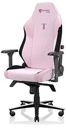 Secretlab Chaise Gaming Titan Evo Plush Pink - Ergonomique, Confortable et Inclinable avec Accoudoirs 4D, Appui-Tête Magnétique et Support Lombaire Intégré à 4 Directions - Rose - Tissu