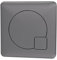 nuie MDPB07 Modern Bathroom Dual Flush Square Push Button for use with Concealed Cistern (Cistern not Included), 70mm, Brushed Pewter