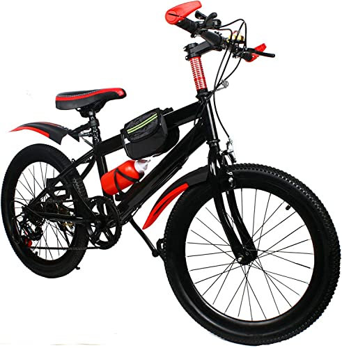 Futchoy Mountainbike Kinder Mountainbike Fahrrad Carbonstahl Fahrrad Hartstahl 20 zoll Kinder Jungen Fahrrad Kinderfahrrad Bike Rot/Grün (Rot)