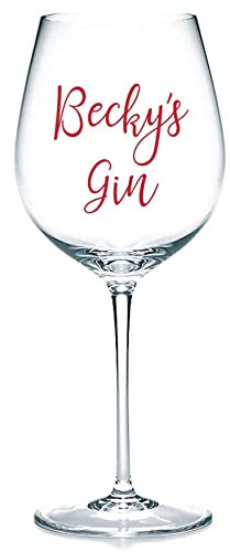 Personalised Name, Gin Vinyl Sticker Decal Transfer Label for Glasses, Bottles, Carafe, Gift Bag, Box (Small - 3cm Tall Capital Letter Height)