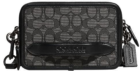 COACH Charter Crossbody in Signature Jacquard, Dunkelgrau/Schwarz, Einheitsgröße