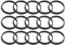 Lot de 5 joints toriques universels de rechange en caoutchouc pour bouchons en métal de la vanne push-up (valve popup) pour bouchons de panier pour Franke pour 78 79 80/82 83 mm