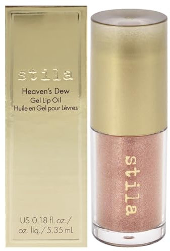 Stila Heavens Dew Lip Oil Kitten Komet – Peach Pink Lip Oil with Shimmer – Cruelty Free Hydrating & Moisturising Lip Oil with Hyaluronic Acid & Jojoba Seed Oil