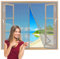 Moustiquaire sur Mesure AimantéE 135x85 cm Moustiquaire Enroulable Rideau Anti Mouche Anti Insecte Mouche Moustique Fenetres De Balcon Fenetres Coulissantes Gris Z