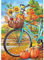 NAIMOER Fahrrad Diamond Painting Erwachsene, 5D Kürbis Diamant Painting Bilder Erwachsene, DIY Herbst Landschaft Diamond Painting Bilder Diamant Malerei Kinder Set für Home Dekor 30x40cm