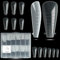 Vnjaoi 120 Stück Poly Verlängerung Gel Dual Nagel-Formen Nagelformen mit Skala Builder Coffin Nail für Gel Maniküre Nail Art Design Salon DIY zu Hause (Ballett Dual Nail Forms Set)