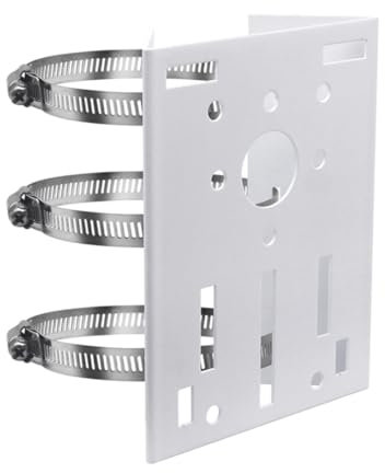 CTXSumTec Universal Vertical Pole Mount Bracket with 3 Loops, Solid Metal Wireless Bridge Wall Mounting Bracket for Indoor Outdoor AP Access Point Client CPE CCTV/IP PTZ Dome Security Camera