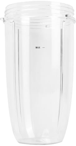 Tazas Exprimidor 32OZ, Vaso de Recambio de Mezclador, Accesorios de Repuesto de Licuadora Plástico 900 ml para NutriBullet 600W 900W, Transparente Tazas de Exprimidor de Recambio