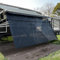 SHADEPLUS Wohnmobil-Markisen-Sonnenschutz, 2,4 x 4,7 m (passend für 48,3 cm große Markise), schwarzer Netz-Schattenschutz mit Reißverschluss, universeller Anhänger/Wohnmobil-Markise mit komplettem
