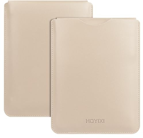 HoYiXi Hülle für 6,8 Zoll 7 Kindle Paperwhite/Colorsoft/Signature Edition 2024-2021 Kompatibel Kobo/Voyaga/Pocketbook/Sony/Tolino Leichte Leder Schutzhülle Tasche für 6,8 Zoll E-Book, Weiß