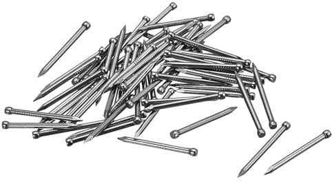 sourcing map Finishing Nails 120pcs 30mm 1-3/16 Inch Hand-Drive Hardware Carbon Steel Nail Lost Head Nails
