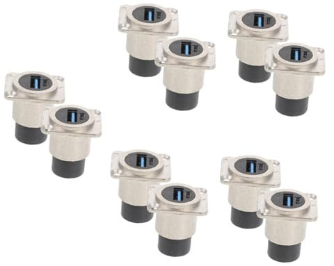 PartyKindom 10stücke USB Panel Mount Coupler Hochgeschwindigkeits-datenübertragung Durchgangsadapter Für Gehäusemontage Mit Schutzdeckel Für Externe USB-anschlüsse