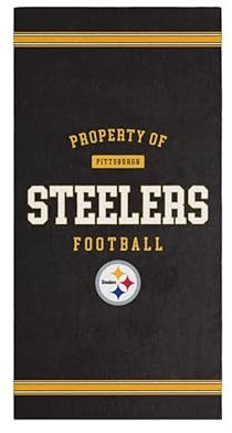 New Era Foco Pittsburgh Steelers NFL 2024 Strandtuch Badetuch Handtuch Schwarz - One-Size