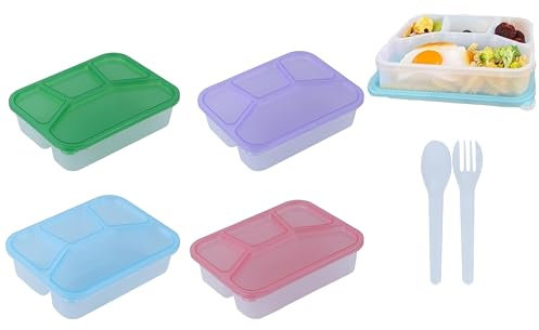 Tefola Lonchera para sándwich, caja bento para adultos y niños, caja de picnic de frutas, contenedor de preparación de comidas, reutilizable para el trabajo, la escuela, viajes, HGK3136