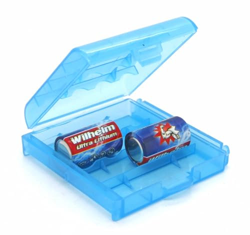 2X Wilhelm 14250 LS14250 ER14250 1/2 AA Lithium-Thionylchlorid Batterie in wiederverschließbarer Batteriebox