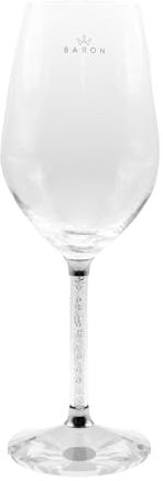 Baron Weinglas Crystal, 2er Set Weingläser Strass mit Geschenkbox, Hochzeit, Geburtstag, junggesellinnenabschied, BA888