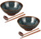STE-CER Japanisches Ramenschüssel-Set aus Keramik mit Essstäbchen, 20,3 cm, 1,134 ml, Pho Schalen und asiatische Suppenschüssel und Löffel, Set für Udon-Nudeln, Soba, Miso-Suppe, 2 Stück (Pfauengrün)