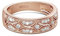 Jeulia Bagues en Argent Sterling 925 Milgrain Coupe Ronde Bague de Promesse d'Anniversaire pour Femme avec Boîte à Bijoux pour Ses Femmes Filles (Or rose, 54(17.3))