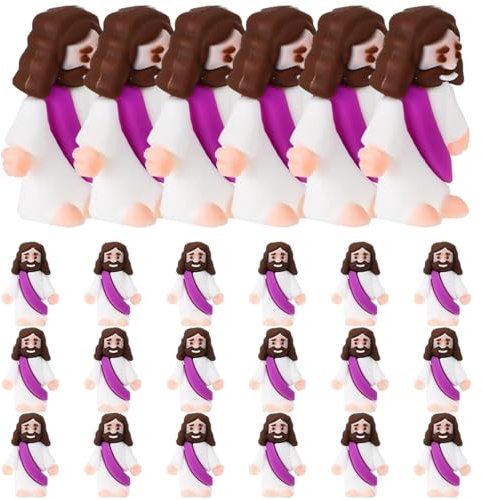 24Pcs Klassische Christus-Erlöser - Jesus-Puppe, Christus-Erlöser-Jesus-Puppe, n Mini Jesus Figuren Dekorationen - Dekorative multifunktionale Partygeschenke zum Basteln in der Sonntagsschule,