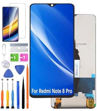 HLYGZX Pantalla LCD de repuesto original para Xiaomi Redmi Note 8 Pro, 2015105 M1906G7I M1906G7G pantalla LCD táctil digitalizador kit de piezas de reparación