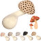 Pilz-Körperkissen, Pilzkissen, langes Pilz-Plüschkissen, niedliches weiches Kissen, Schlafkissen, bequem für Zuhause, Sofa, Schlafzimmer, Auto (Braun, 99 cm)