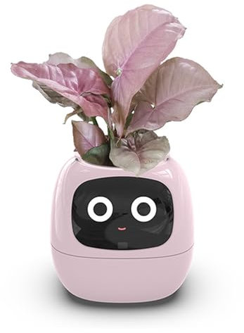FXNFXLA Smart Plant Ivy, Smart Pet Planter Robot with Emojis, Artificial Intelligence and Time Temperature Display, for Indoor Decoration, Gifts
