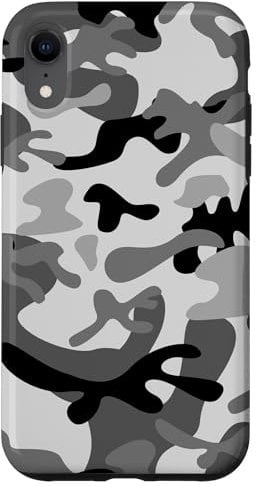 iPhone XR Camouflage Camo Gray Graphic Case
