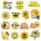 Attuslla 15 Stück Sonnenblume Applikation Blumen Orange Bügelflicken Patches zum Aufbügeln, Gestickten Aufnäher für T-Shirt Jeans Taschen Kleidung